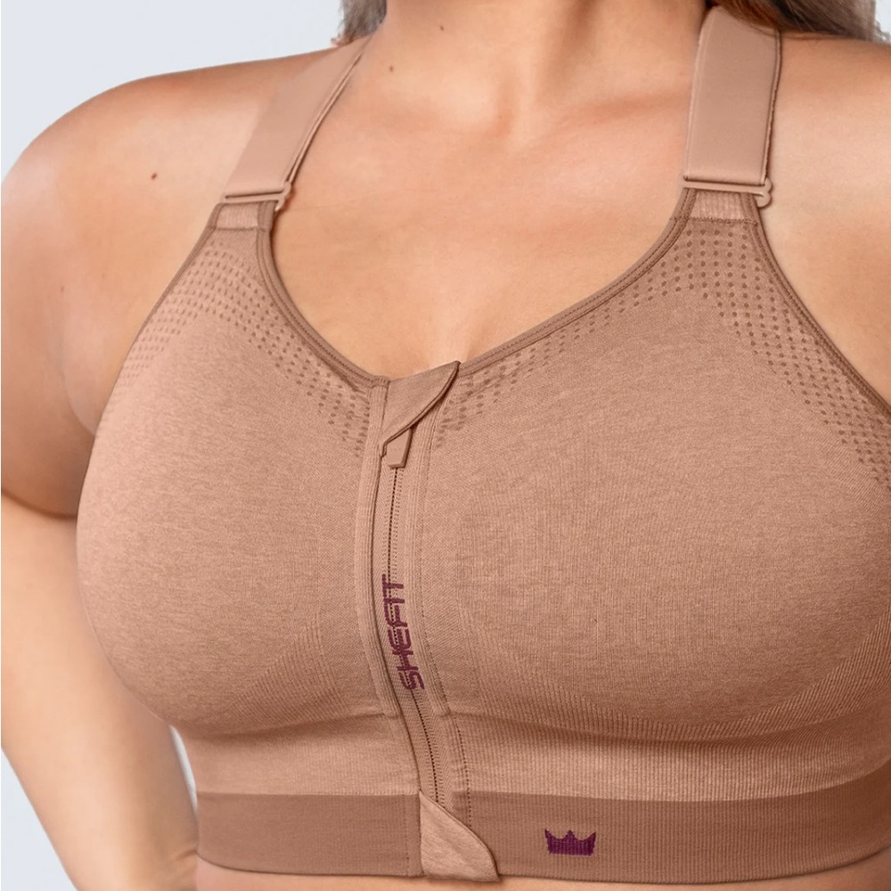 NWT SHEFIT Low-Impact Sports Bra | Tan | Size Luxe